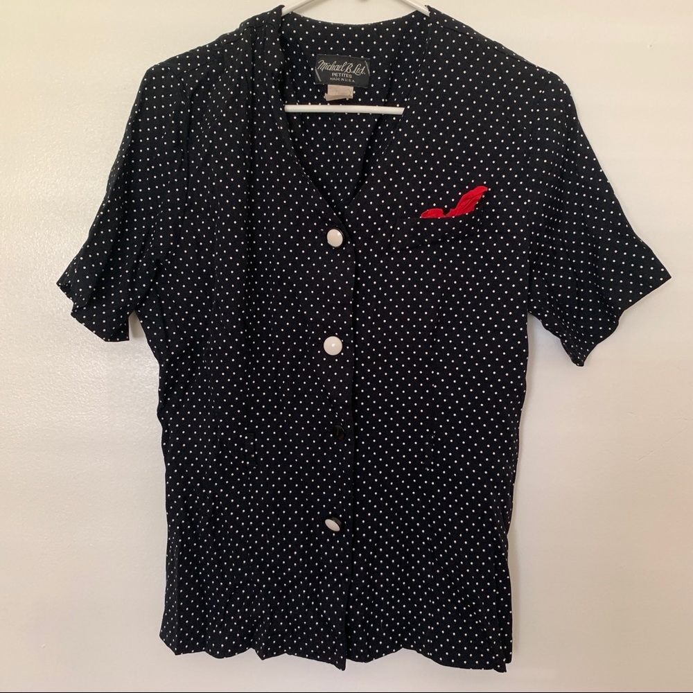 Vintage Dress Blouse Shirt Petite